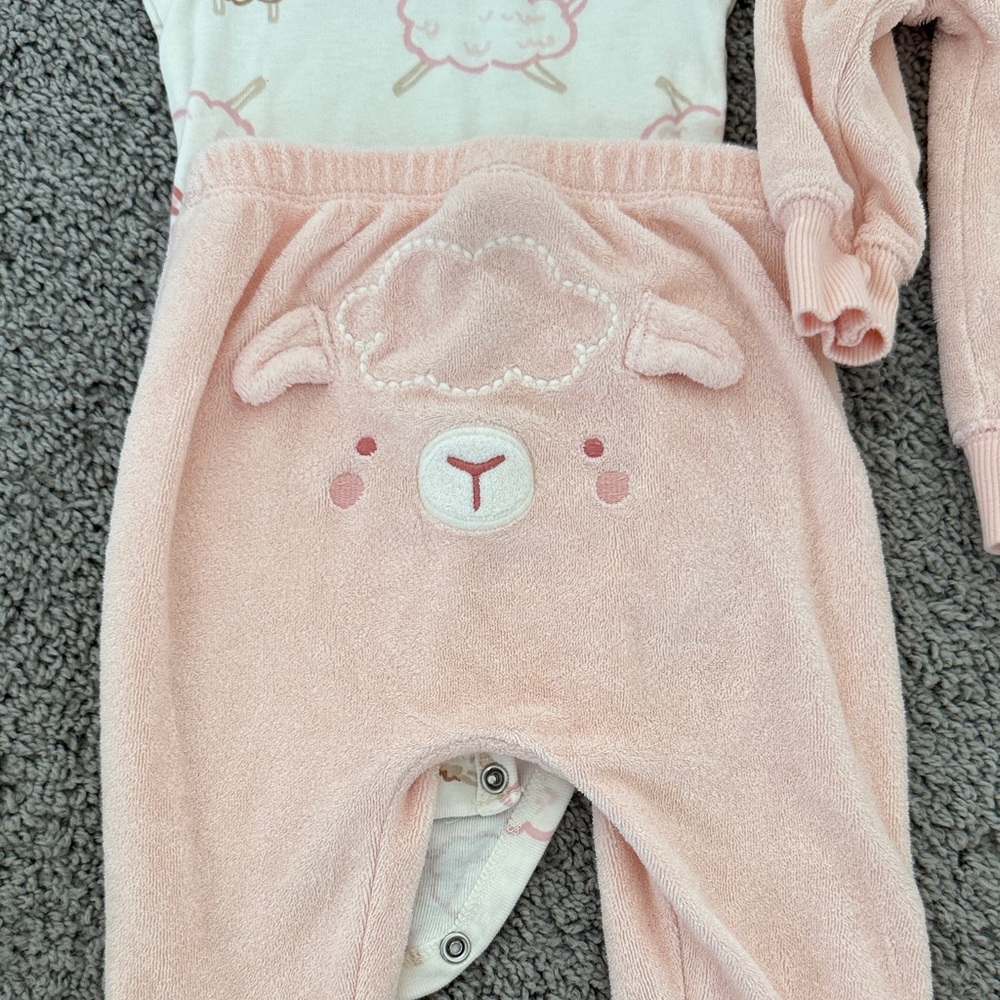 Carter's Pink Sheep Matching Set - Picture 2 of 6